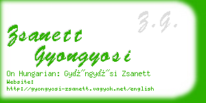 zsanett gyongyosi business card